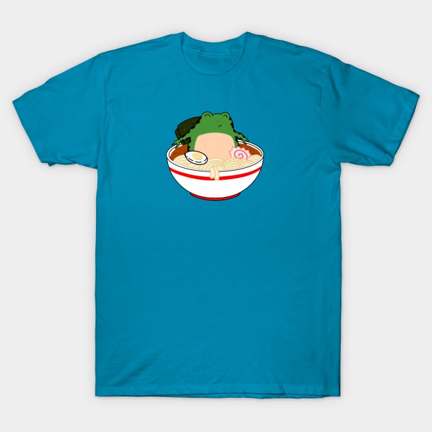 Frog Bathing In Ramen T-Shirt by FrogSage